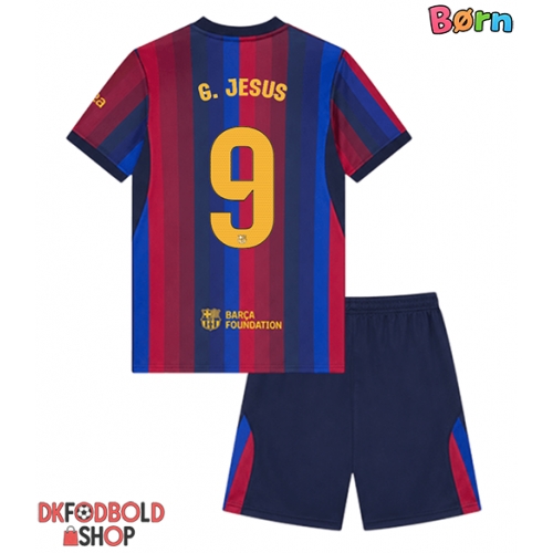 Barcelona Gabriel Jesus #9 Hjemmebanesæt Børn 2026-27 Kort ærmer (+ korte bukser)